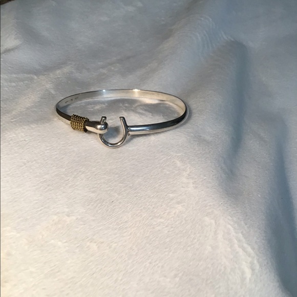 💕💕SOLD💕Equestrian .925  Silver/Gold HorseShoe Bracelet - Picture 2 of 2